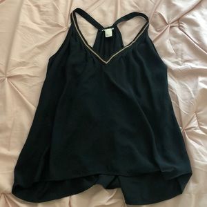 Dark green with gold outline tank top